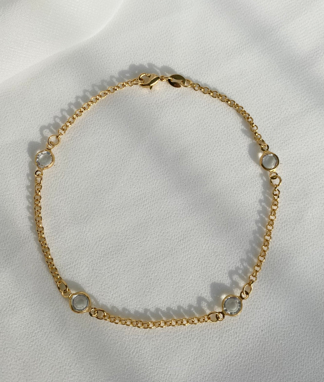 Arc Gold & Acrylic Anklet